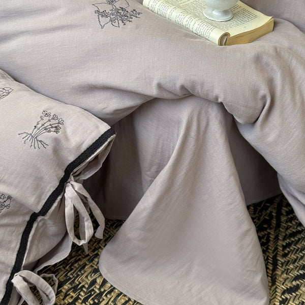 Herb Embroidery Bedding Set