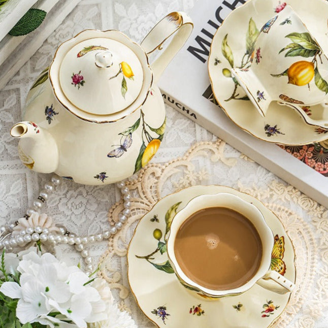 Lemon Garden Teapot & Cup Set