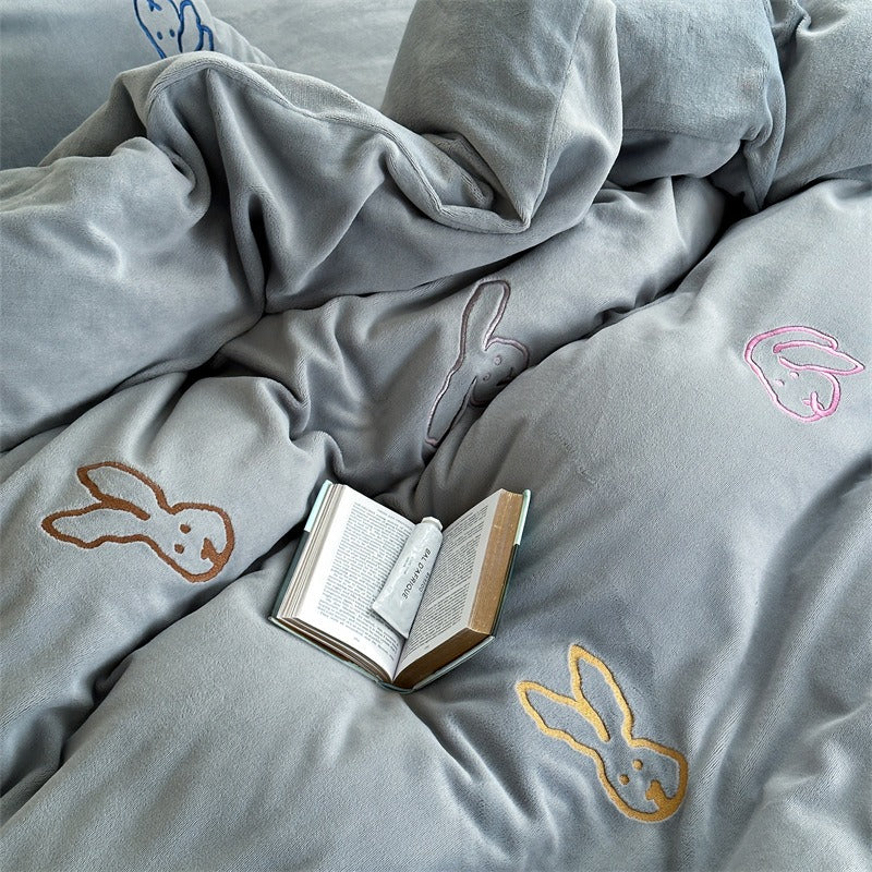 Warm Bunny Bedding Set Collection