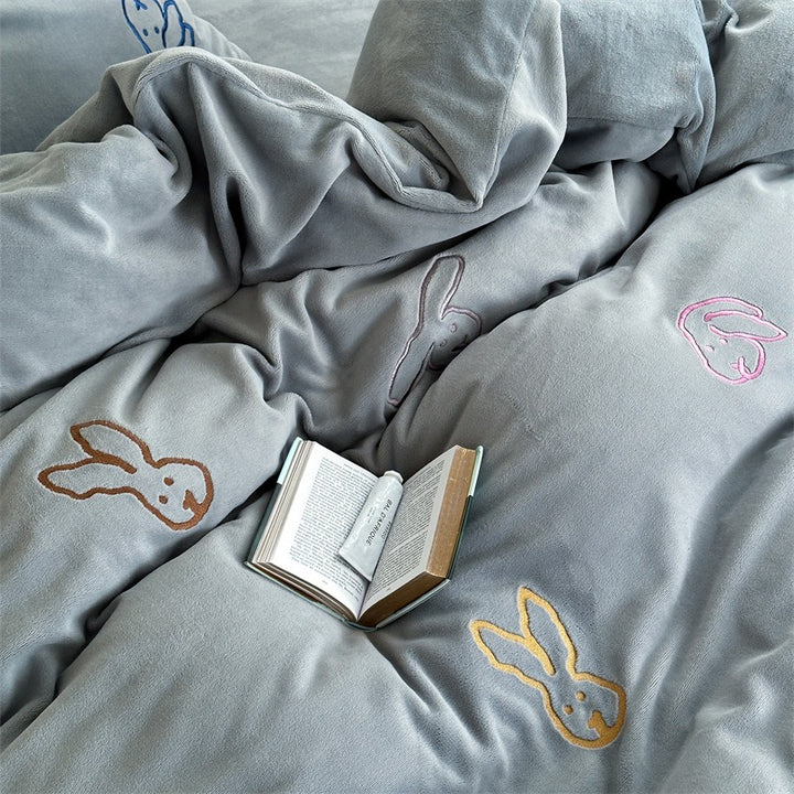 Warm Bunny Bedding Set Collection