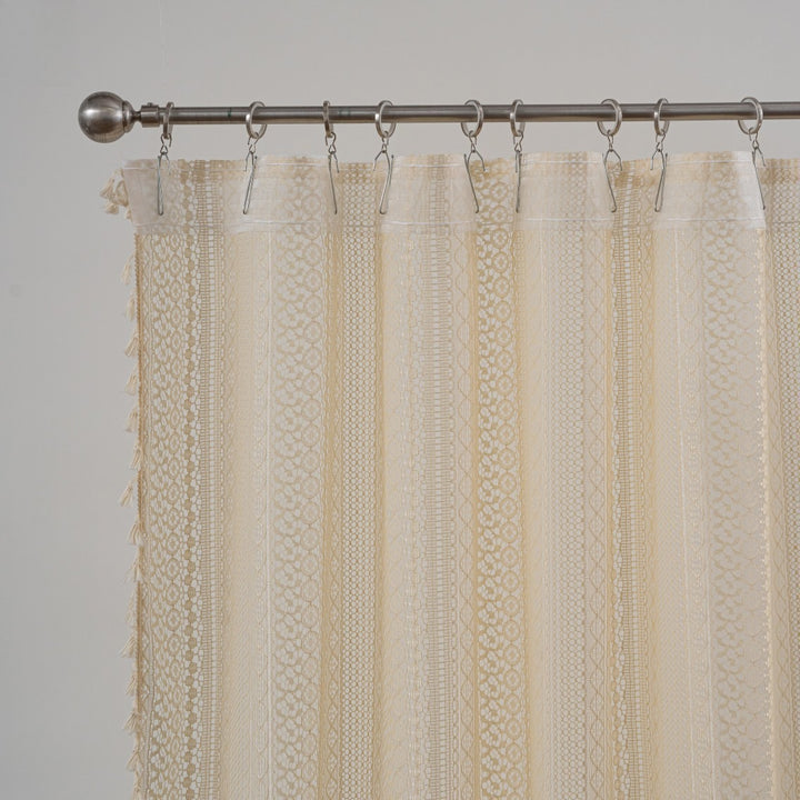Soft Glow Lace & Fringe Curtain