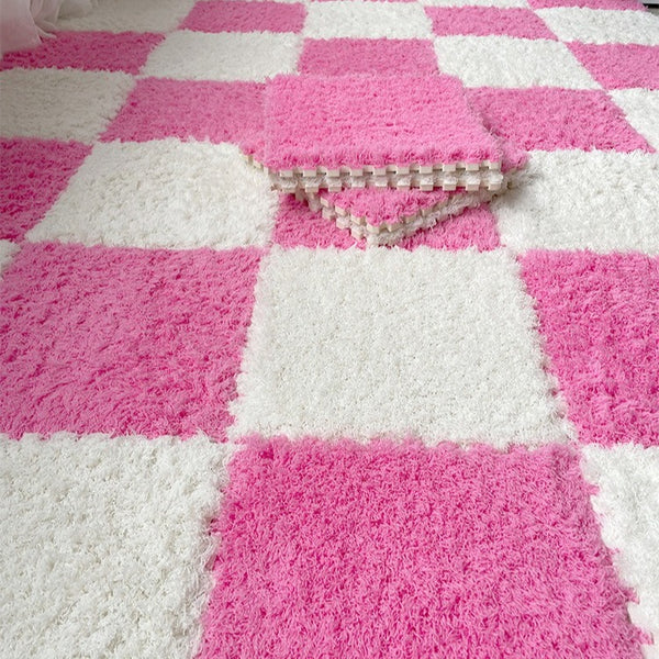 Fluffy Puzzle Tile Set - Strawberry Milk