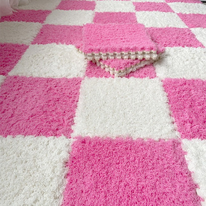 Fluffy Puzzle Tile Set - Strawberry Milk