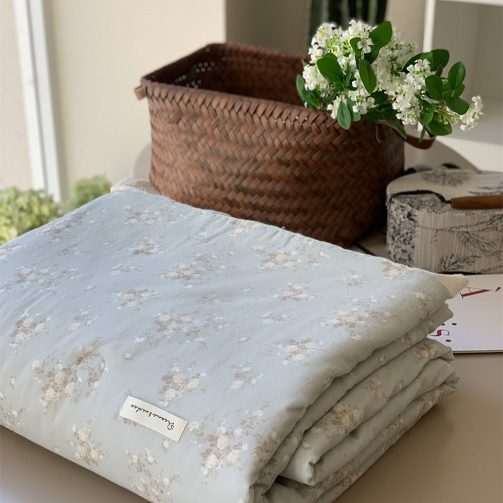 Blue Peace Summer Quilted Blanket