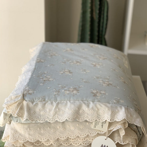 Blue Peace Summer Quilted Blanket