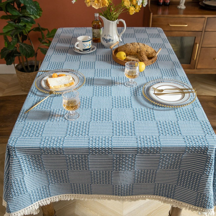 Vintage Geo Weave Tablecloth
