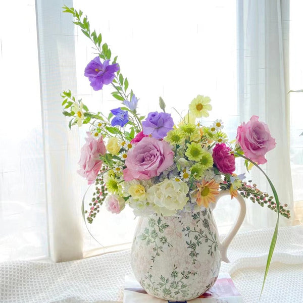 Green Garden Ceramic Vase