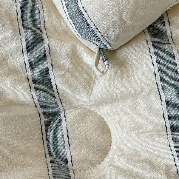 Coastal Stripe Summer Quilted Blanket