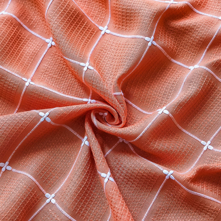 Sunlit Check Fringe Curtain