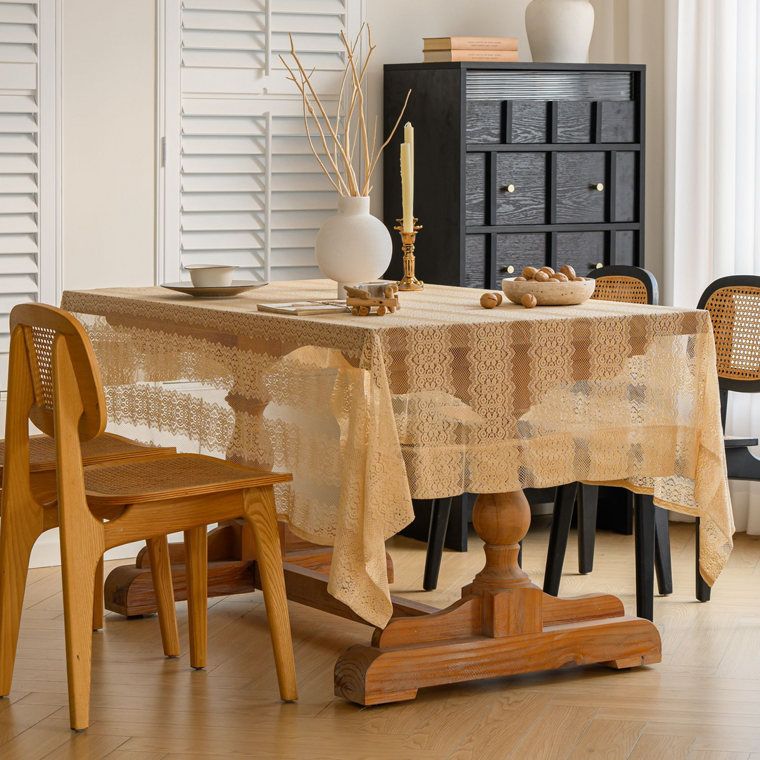 Retro Stripe Lace Tablecloth