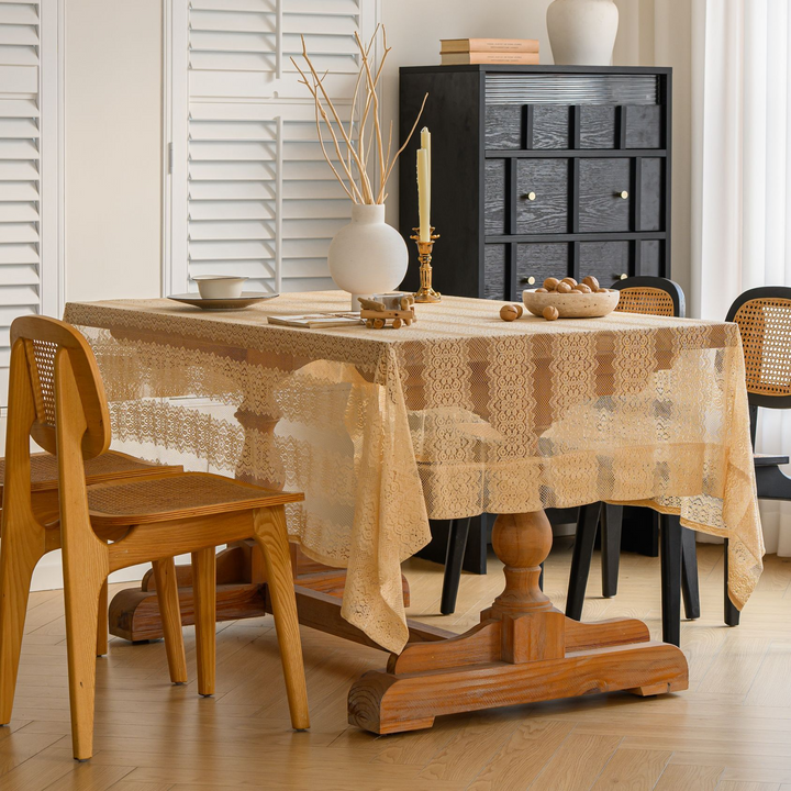 Retro Stripe Lace Tablecloth