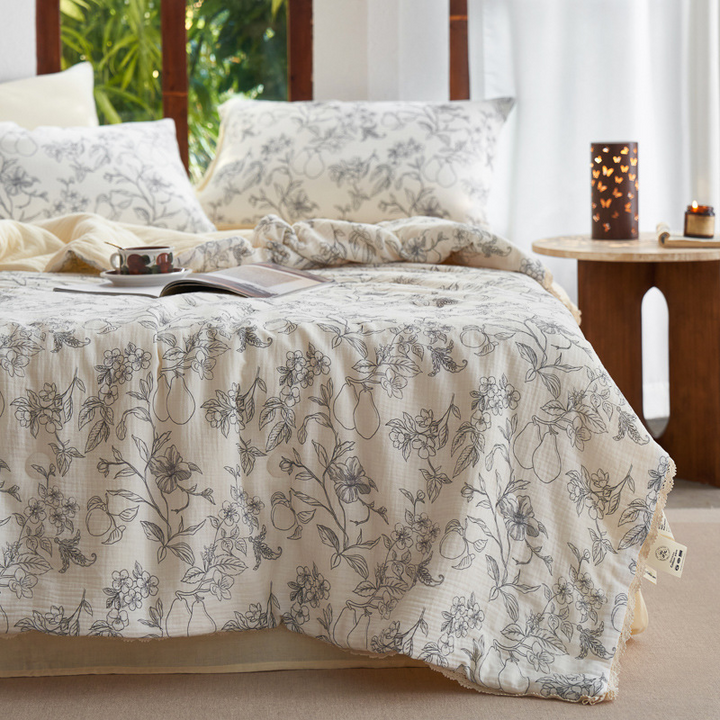 Foliage Time Summer Quilted Blanket