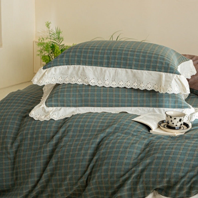 Morning Coffee Tartan Bedding Set