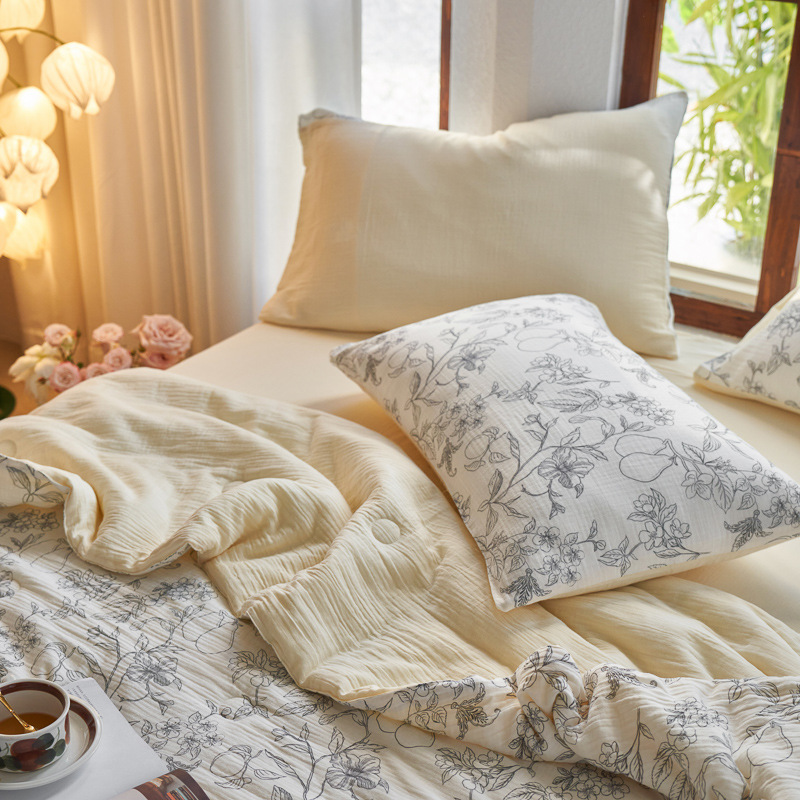 Foliage Time Summer Quilted Blanket