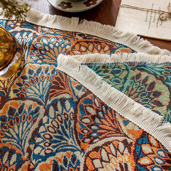 Golden Autumn Round Tablecloth