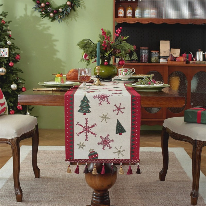 Frosted Tree Table Runner