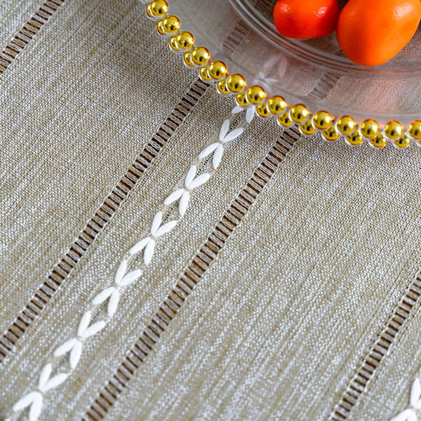 Cloudy Day Tassel Table Runner