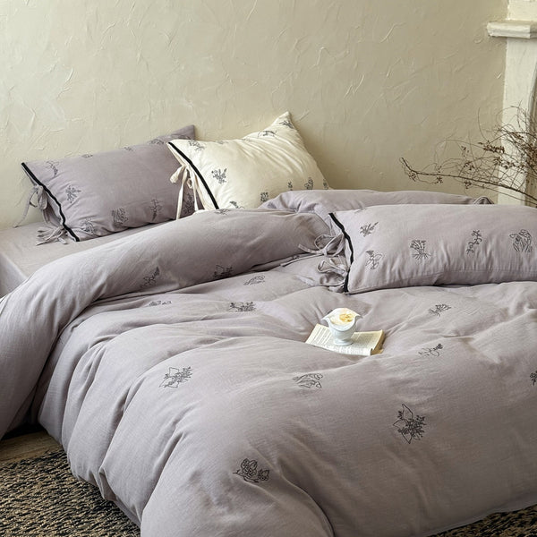 Herb Embroidery Bedding Set