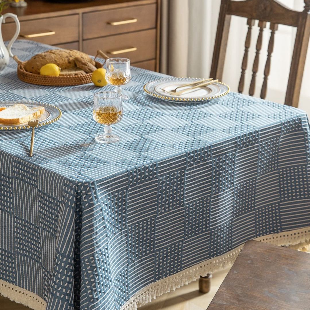 Vintage Geo Weave Tablecloth
