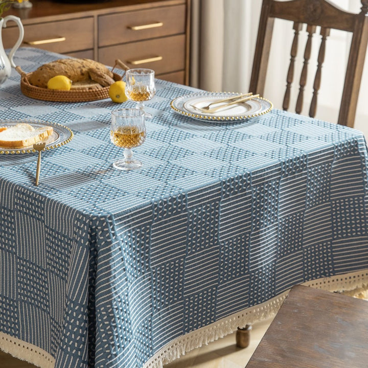 Vintage Geo Weave Tablecloth