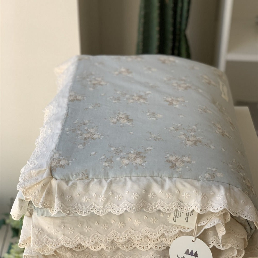 Blue Peace Summer Quilted Blanket