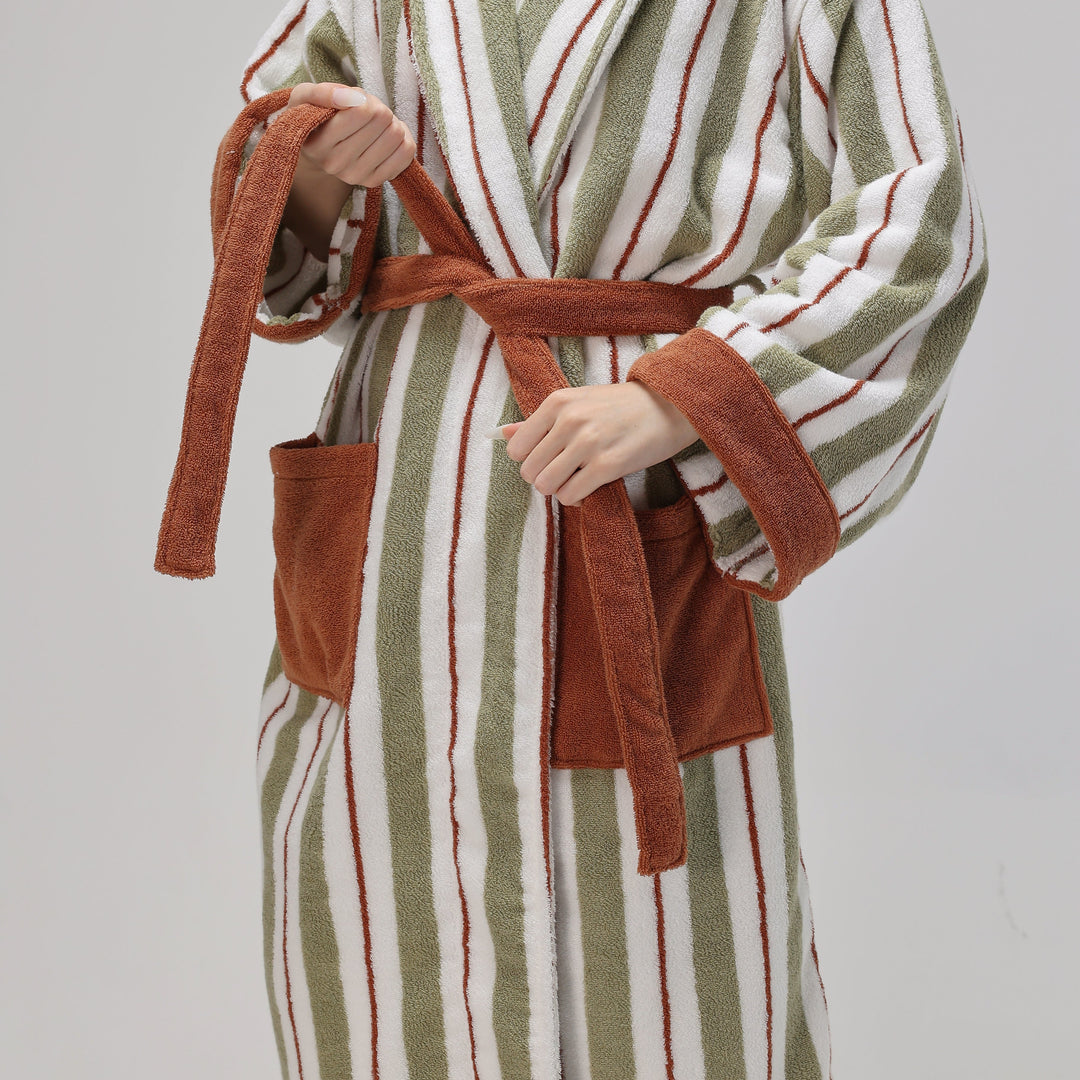 Botanic Breeze Striped Robe
