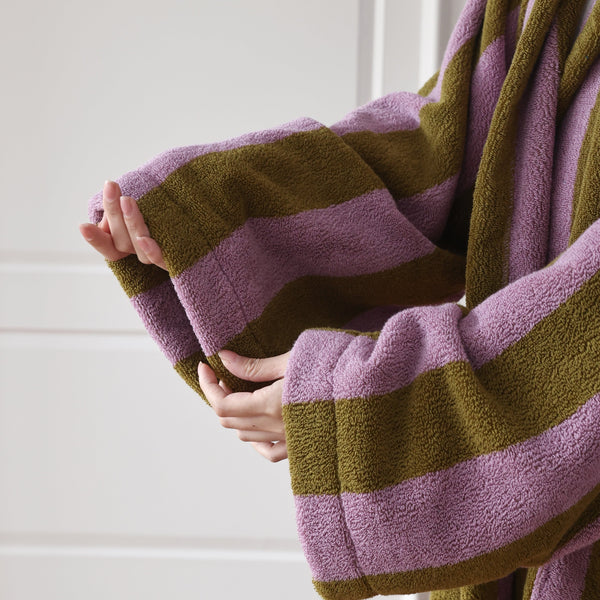 Rosewood Stripe Bathrobe - FINAL SALE