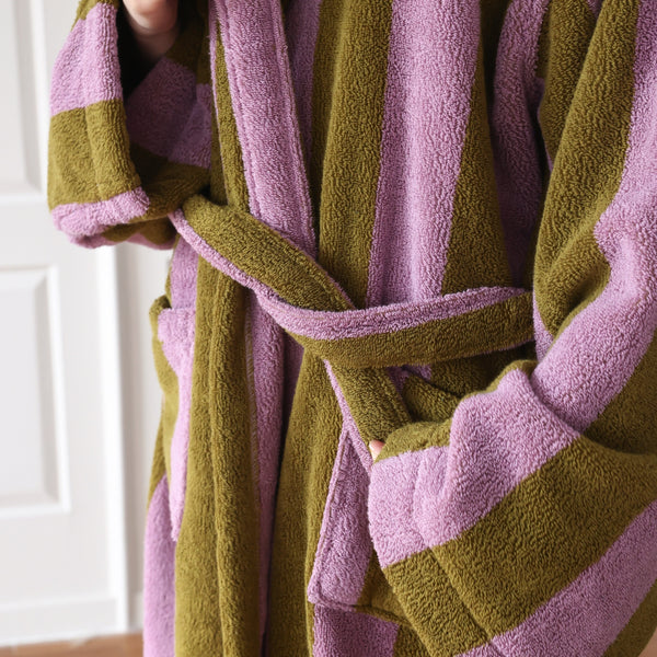 Rosewood Stripe Bathrobe - FINAL SALE