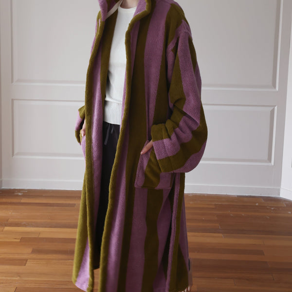 Rosewood Stripe Bathrobe - FINAL SALE