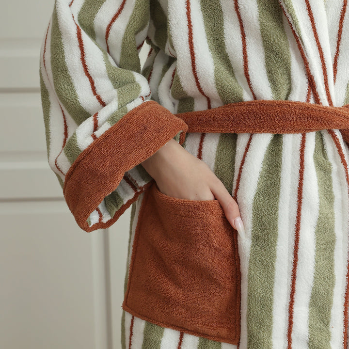 Botanic Breeze Striped Robe