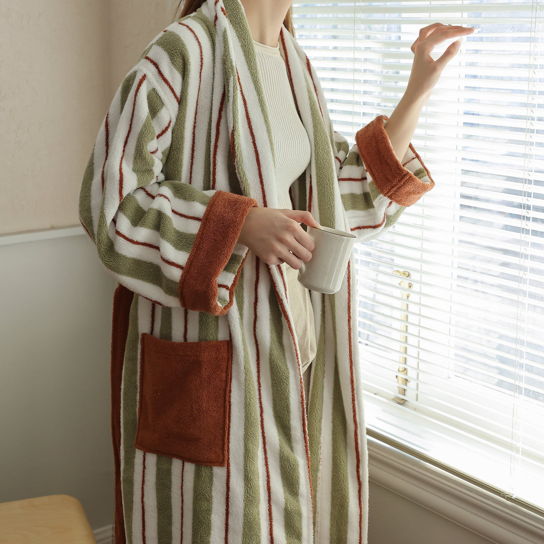 Botanic Breeze Striped Robe