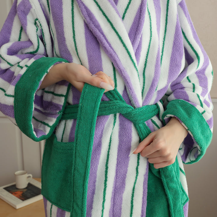 Botanic Breeze Striped Robe