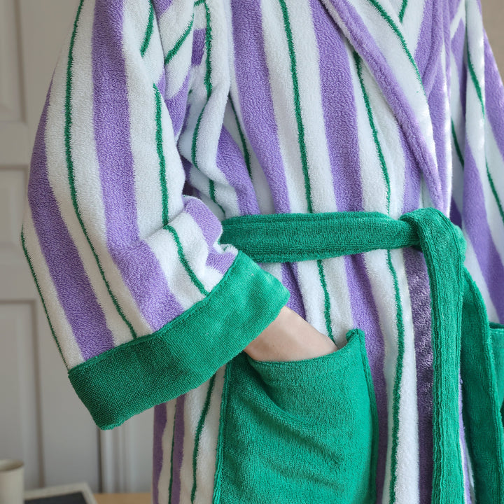 Botanic Breeze Striped Robe