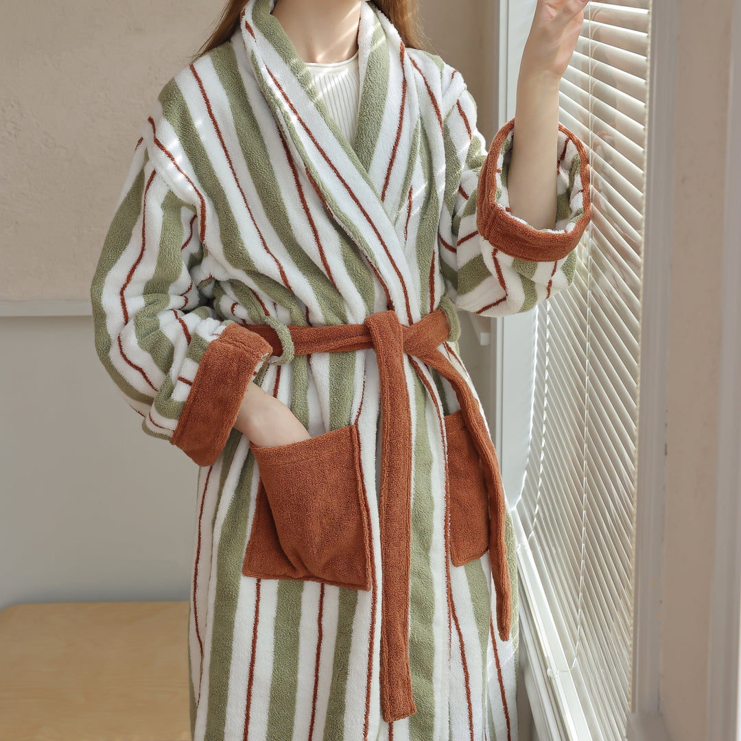 Botanic Breeze Striped Robe