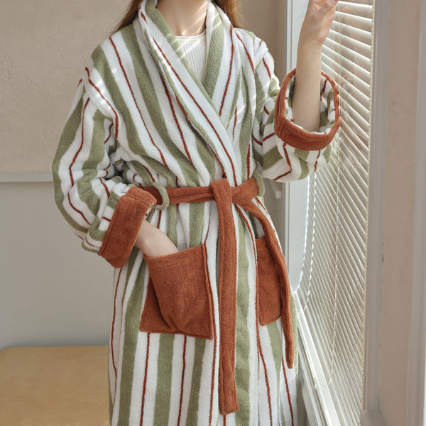 Botanic Breeze Striped Robe