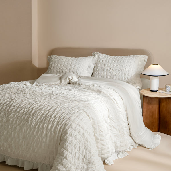 Cream Puff Quilt Cover Set