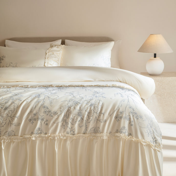 French Vintage Long-Staple Ruffle Bedding