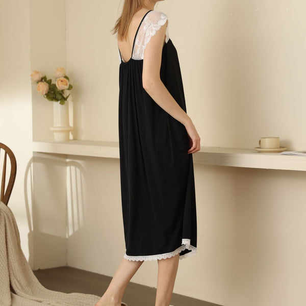 Butterfly Long Modal Chemise Dress