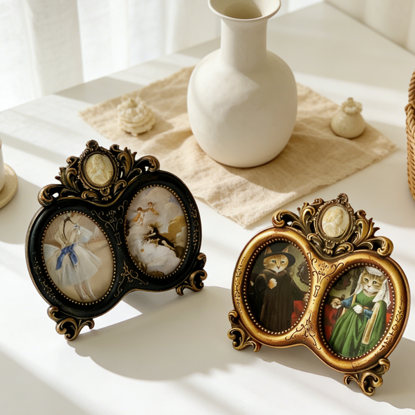 Ornate Victorian Dual Photo Frame