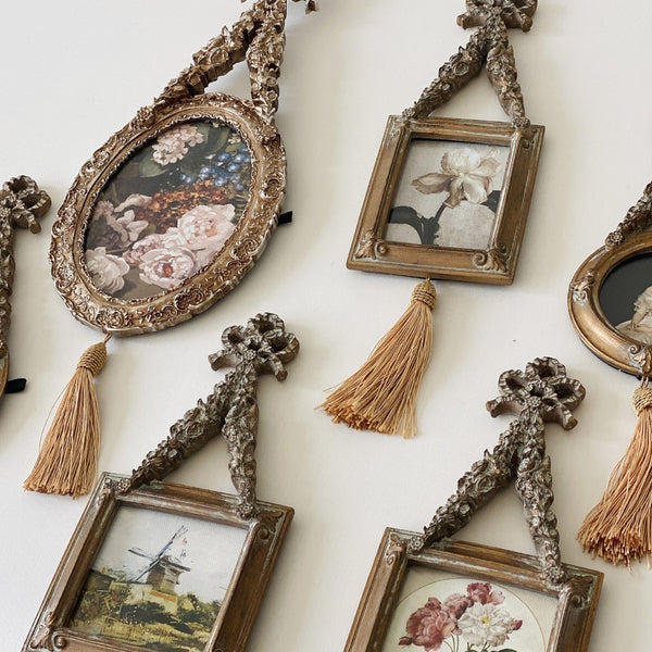 Antique Tassel Floral Wall Frame