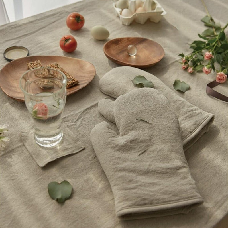 Japanese Linen Oven Mitts