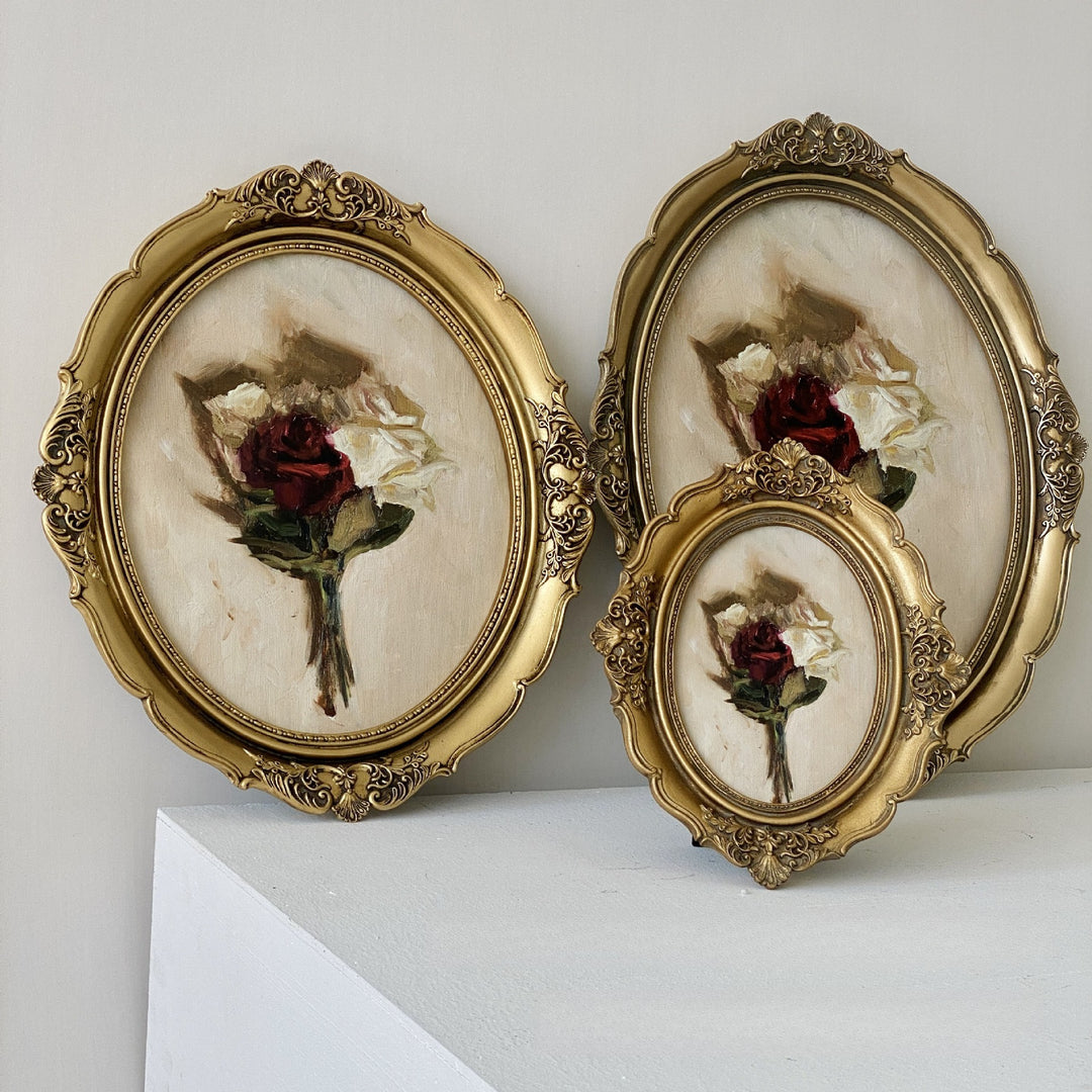 Vintage Gold Filigree Oval Frame