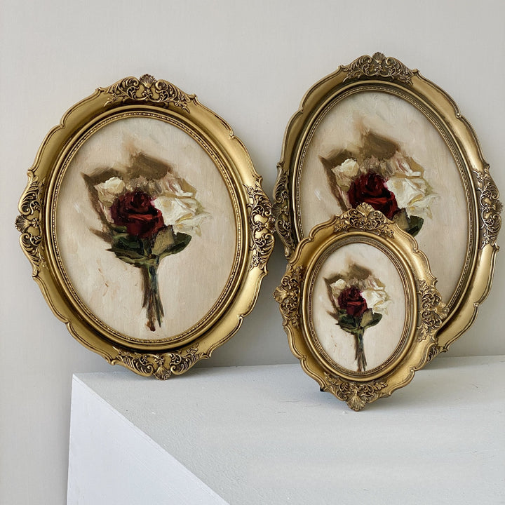 Vintage Gold Filigree Oval Frame