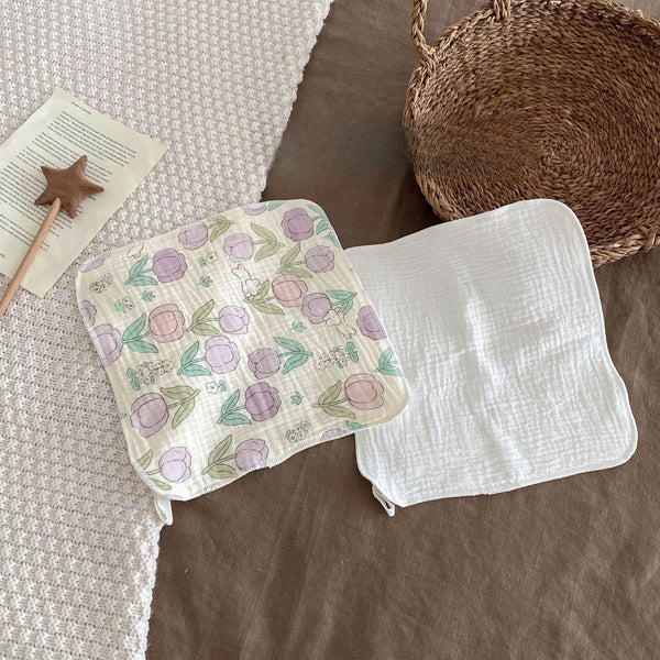 Tulip Muslin Burp Cloth Set