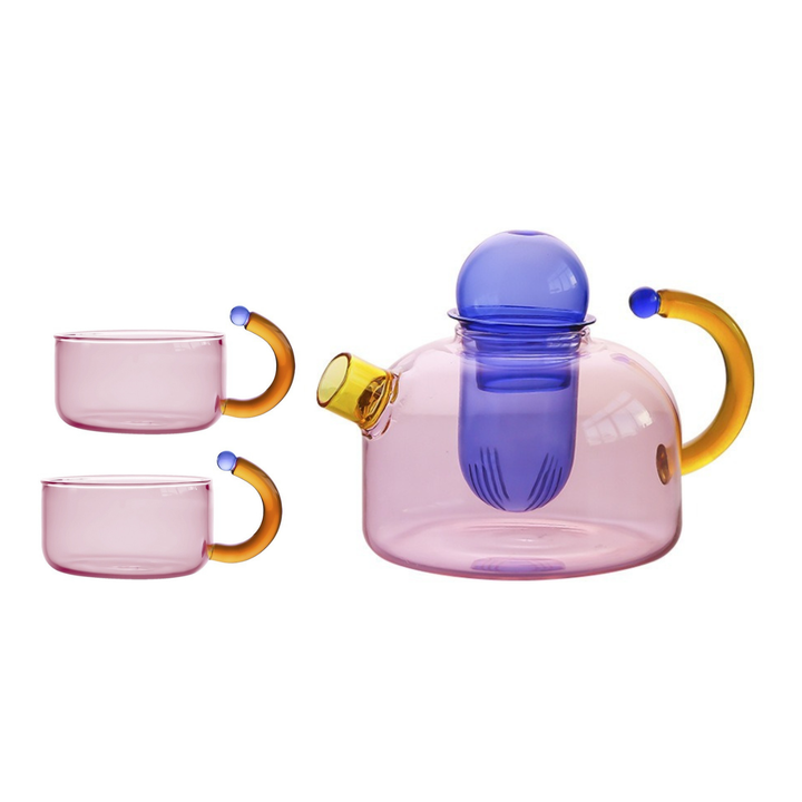 Bubble Pop Glass Teacup & Pot