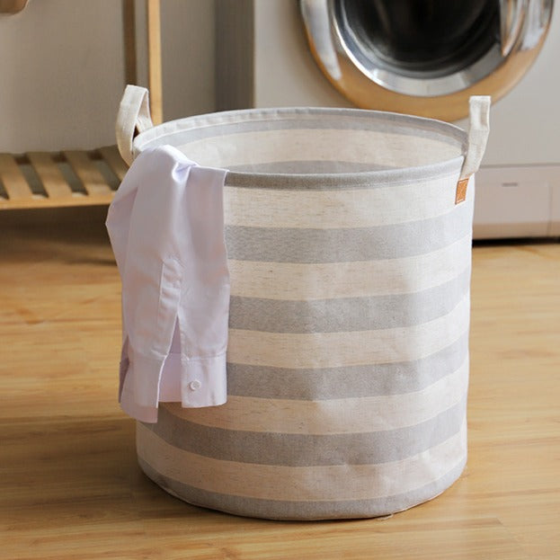 Beach Villa Striped Laundry Basket Set