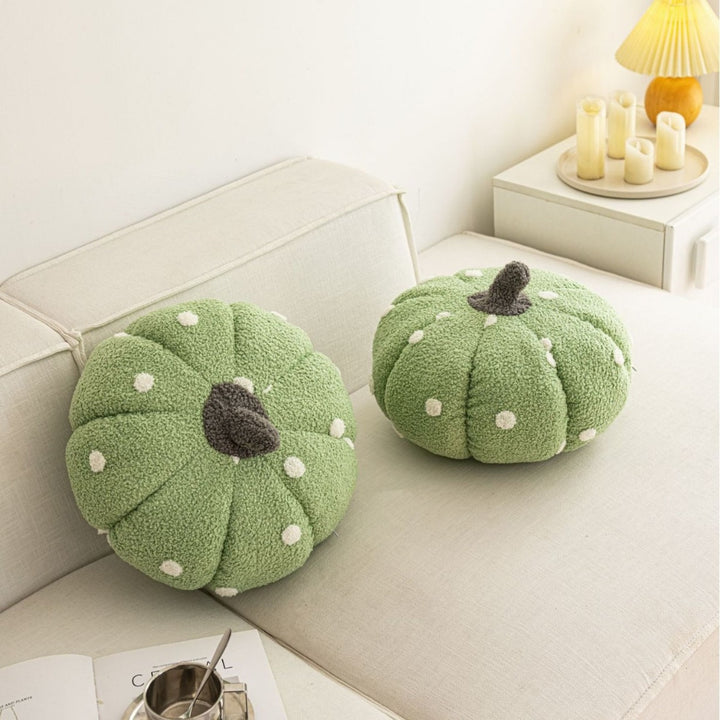 Cottage Pumpkin Dot Pillow