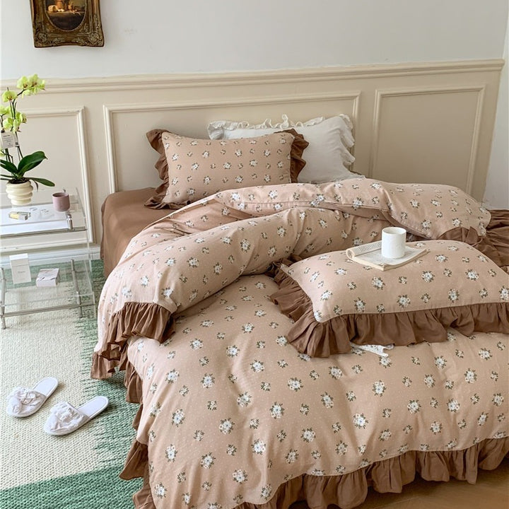 Frilly Floral Bedding Set