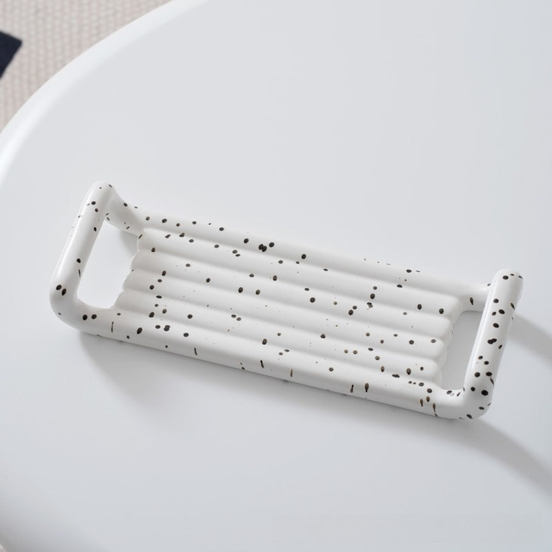 Puff Cream Ceramic Tray Collection