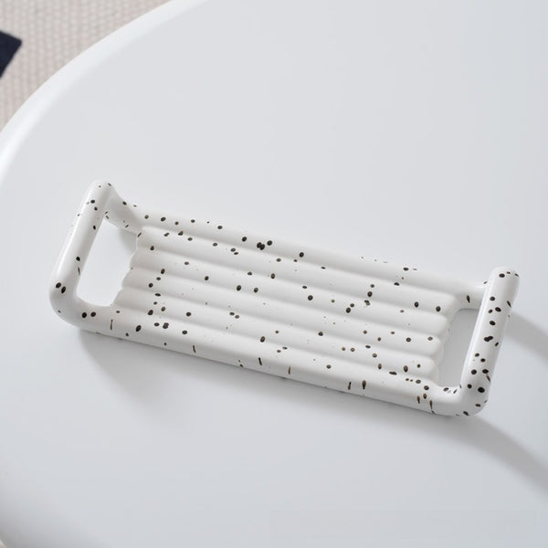 Puff Cream Ceramic Tray